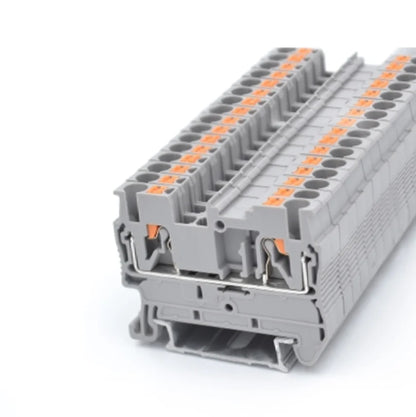 QPT1.5 Din Rail Plug-in Terminal Block with 2-Contacts Spring Type PA66 Material 2-Plug Terminal Blocks