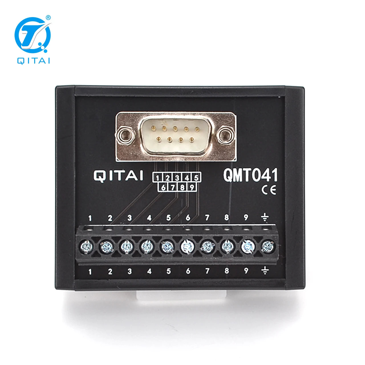 QMT041 15-Pole 9-Pin Male PLC Terminal Station Automotive Industrial Terminal Block Module DC24V 5A Screw Connection Copper