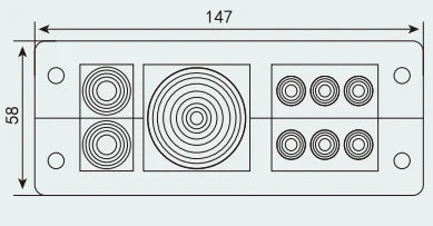 CES 24/9 SET Nylon Cable Entry Systems Variable Diameter Sealing Frame Pre-Cut Cable Entry Plate Sealing Solution