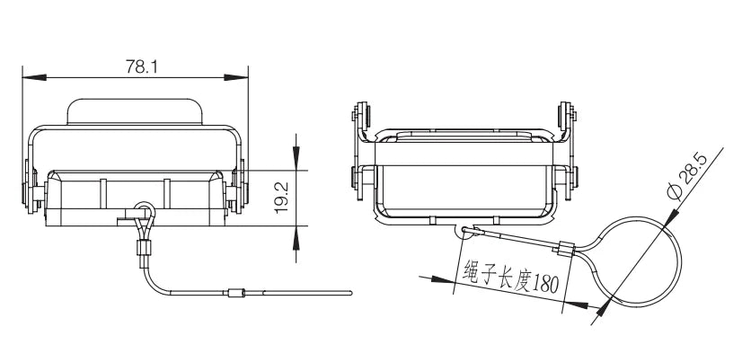 H10A-CV-1S Heavy Duty Connector Compact Series Top Entry Protective Hoods