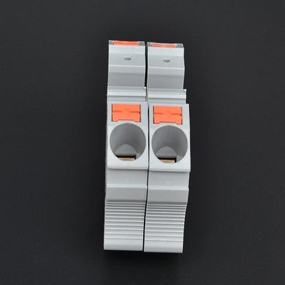 QPT16 Din Rail Terminal Block with 2-Contacts Spring  Plug-in Type Made of Durable PC & Nylon Plastic for Electrical Connections