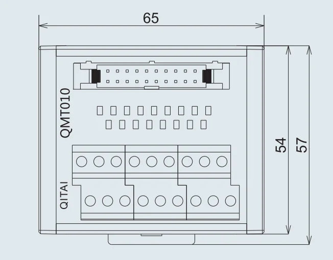 QITAI QMT010SL 20P MIL Connector 16-Bit Input/Output PLC Relay Terminal Station NPN/PNP Block Module