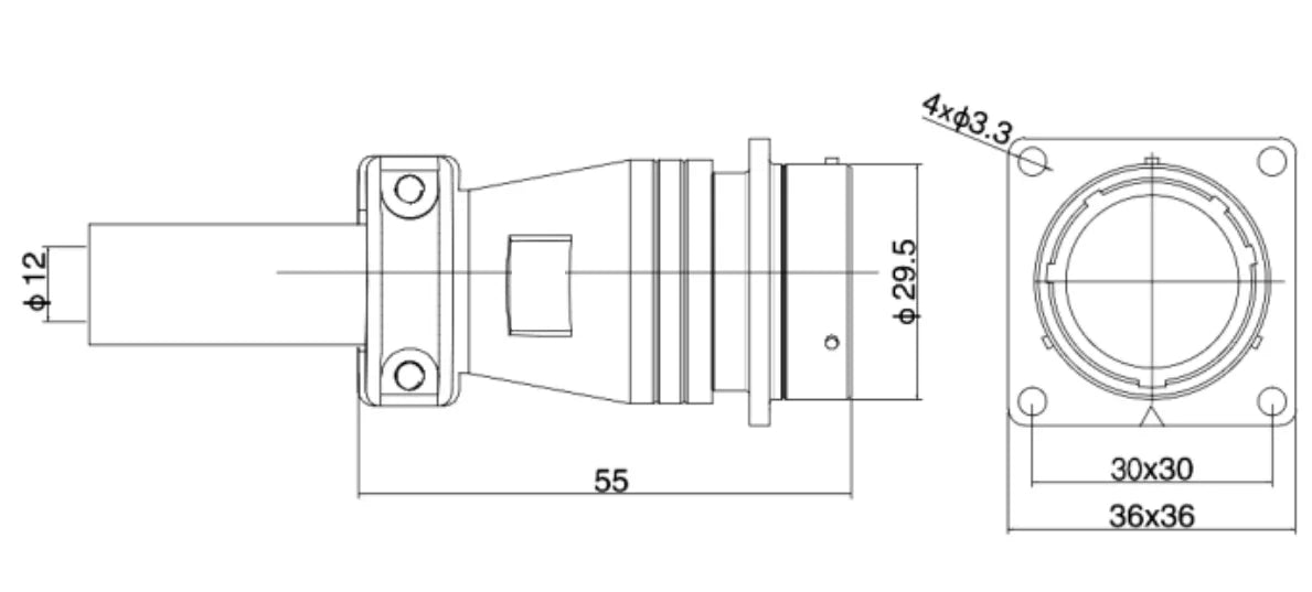 PT 28F-8S Industrial Waterproof Aviation Adapter Plug Socket 2-26P Multi Application Power Electrical Connector