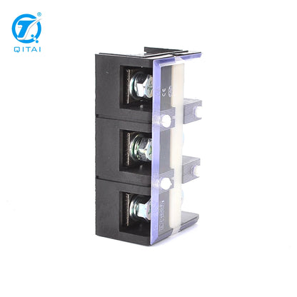 QTB-10003 101A Wire Barrier Block Terminal Strip Easy Installation Professional Brass 3Bits Fixed Dual Row Terminal Strip