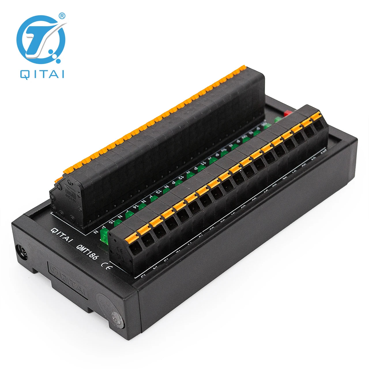 QMT186 Din Rail Spring Type Terminal Block PNP Input/Output Safe Reliable Push-In Connection Terminals with LED Light