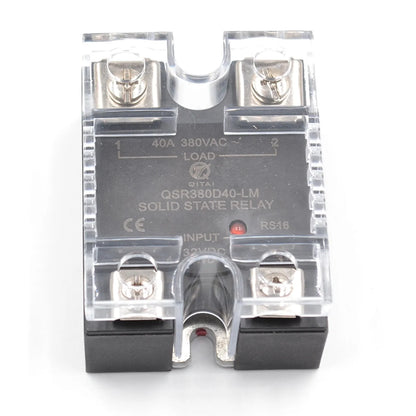 QSR-Series Single Phase Solid State Relay Panel Mount SSR DC or AC Input 48-440VAC Load Voltage 10A/25A/40A/60A/80A Load Current