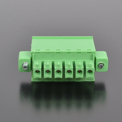 QPZ-381F-6P 3.81mm Pitch 6P 300v 10A M2.0 Screw Green High Strength QPZ Series Plug PCB Terminal Blocks With Flange