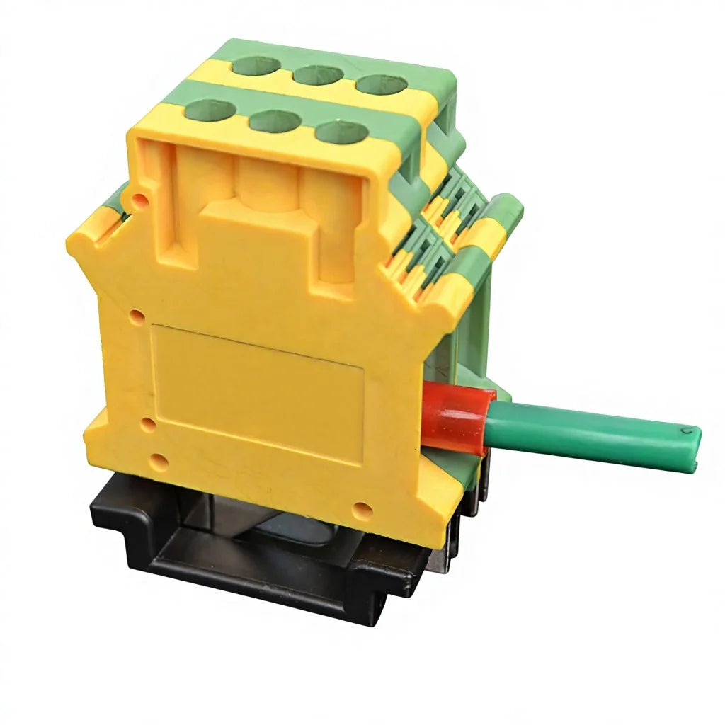 QUKJ-16JD USLKG16N 12-4AWG 4-16mm OEM/ODM Electrical PE Earthing Din Rail Screw Type Ground Cable Wire Terminal Block Connectors
