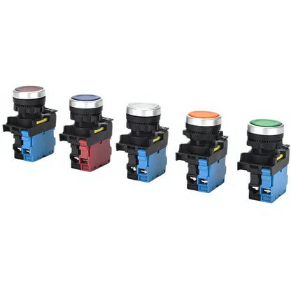 QDN22SA Series 22mm 1NO Plastic Push Button Switch 10A Self-reset Momentary for Control Panel Machine