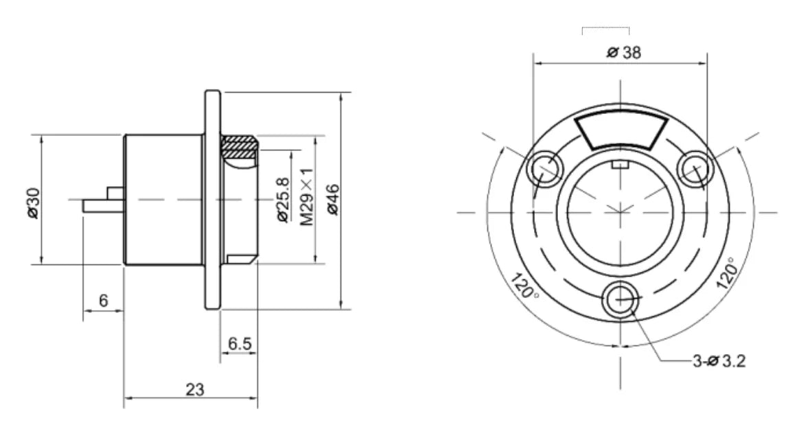 30MF-2E Copper Flange Socket E GX30 2-7 Pin Circular Cable Connector Waterproof 15A 250V Wire Connections Aviation Microwave