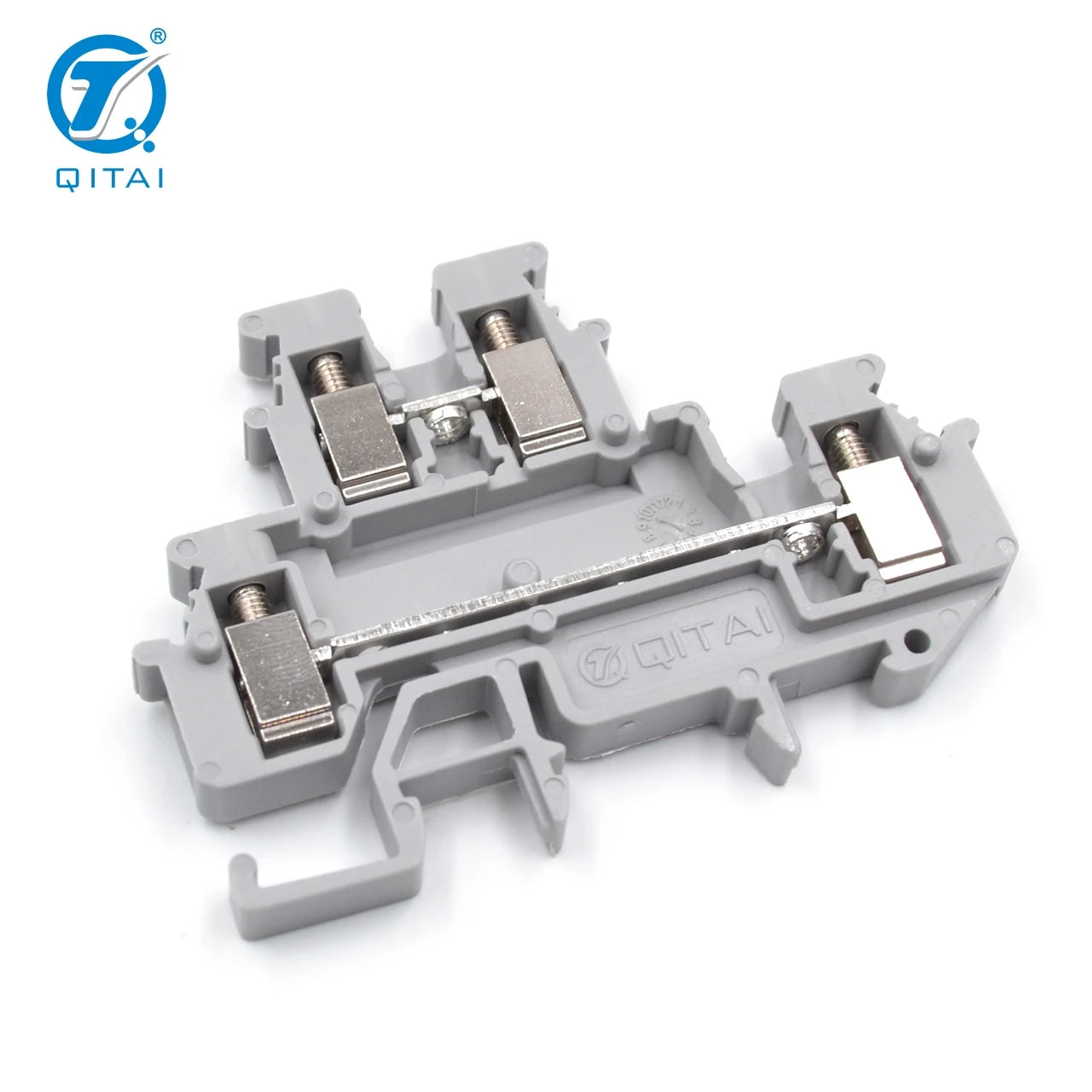 QUKJ Uk Series Din Rail 2 Layer Screw Terminal Block Double Layer Wire Screw Terminal Strip Copper Contacts 11-20 AWG Industrial