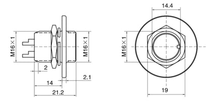 M16-(2-9)E1 Double -Crew-thread Round Plate Socket Connector Receptacle Female Socket Non-Constant Panel Mount Solder Cup