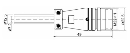 P20F-2K  Butting Type Backward Installed Socket K 20mm 250V Metal Circular Aviation Connector Waterproof for Aviation 2-14 PIN