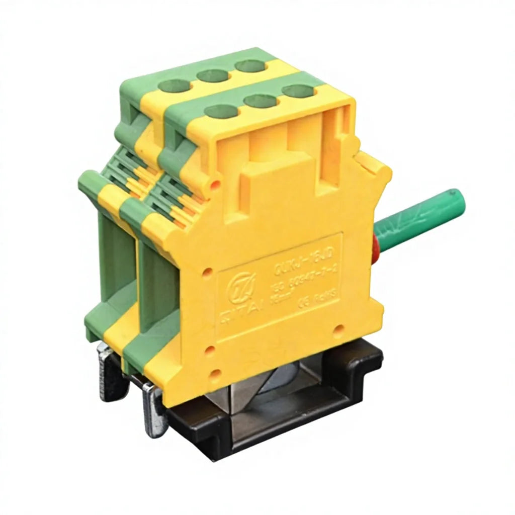 QUKJ-16JD USLKG16N 12-4AWG 4-16mm OEM/ODM Electrical PE Earthing Din Rail Screw Type Ground Cable Wire Terminal Block Connectors