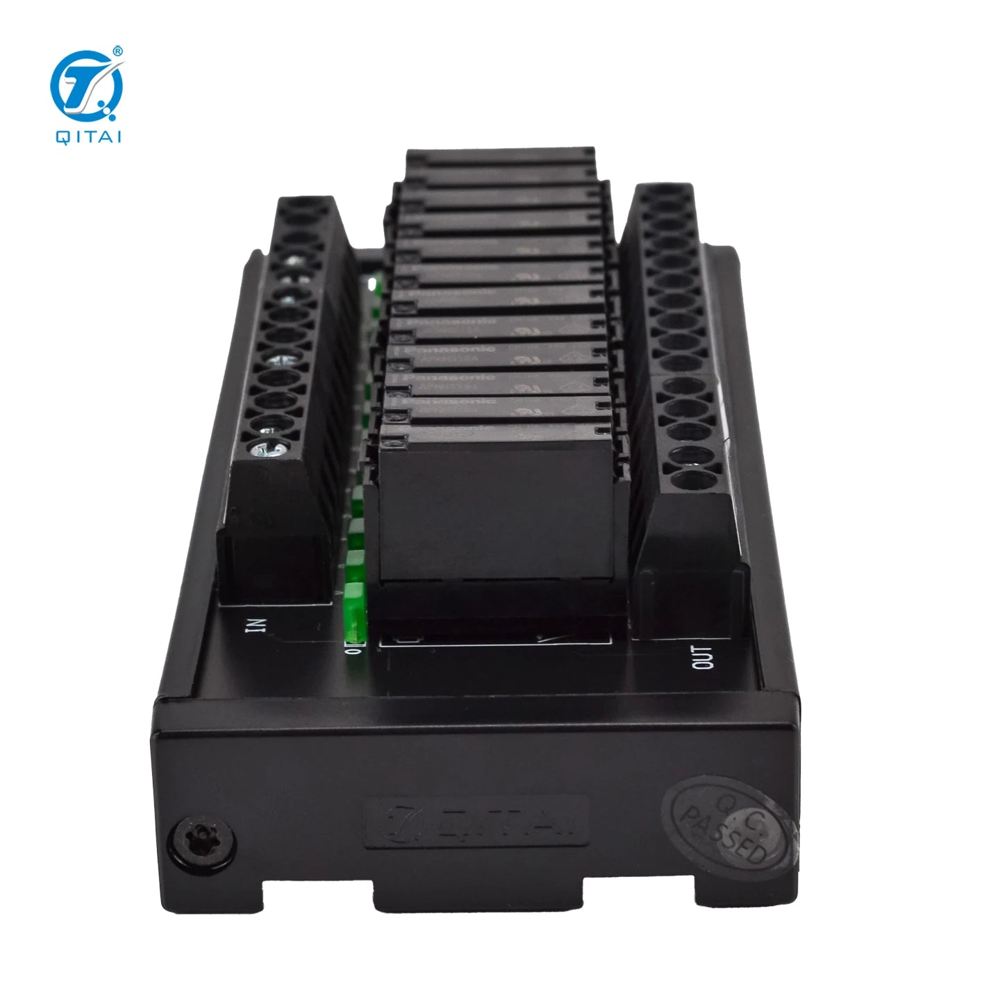 QMY424D Miniature NPN 12-Bit Electromagnetic Relay Module for 35mm DIN Rail DC24V 1A 250VAC/30VDC Surge Suppression Circuit