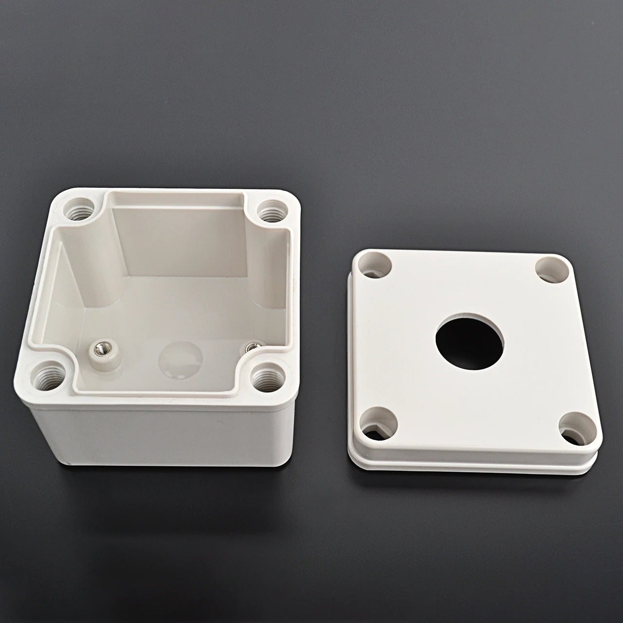TJ-AG-0808-K1 IP66 Waterproof Aluminum Control Box With1 -Hole Push Buttons Switch 250V Max Voltage  Current Metal Button Box