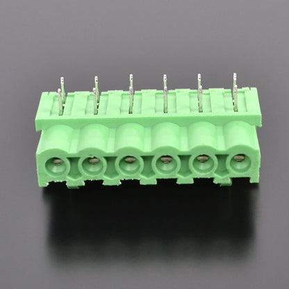 QSP-508R-6P 5.08mm Pitch 6 Pin PCB Terminal Block Connector Green Durable for PLC Automation Power Distribution Control System