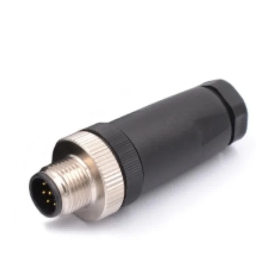 M12 Accessories 4/5/8P Screw Terminal Connector IP67 Protection Industrial Male/Female Shielded Cables Wire Brass Contact