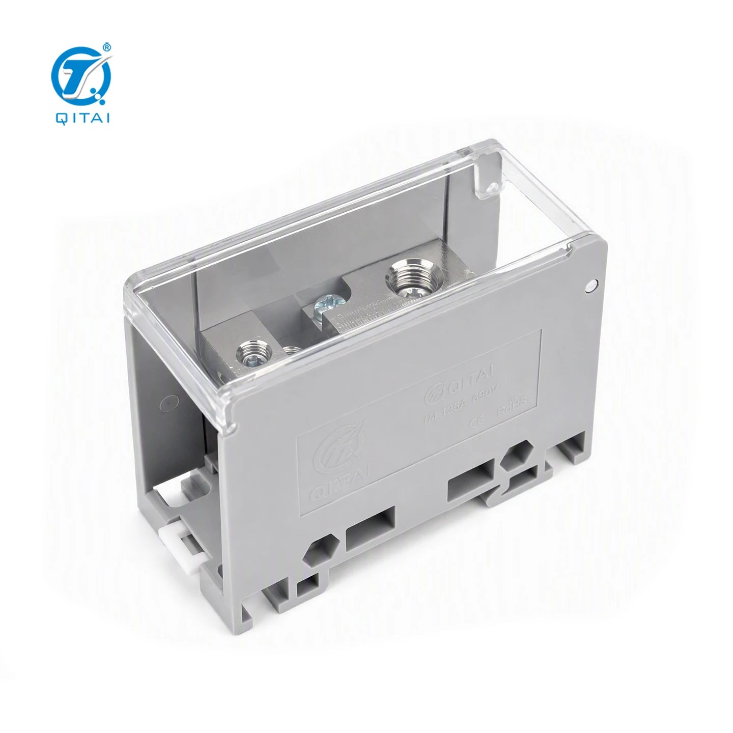 QJFX-2x70-4x16 Multi-purpose Busbar Terminal Block 690V 2 in 4 Out DIN Rail TH35 for Power Distribution