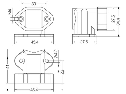 HP3A/H-BK-SE Heavy Duty Connector Compact Series Top Entry Protective Hoods