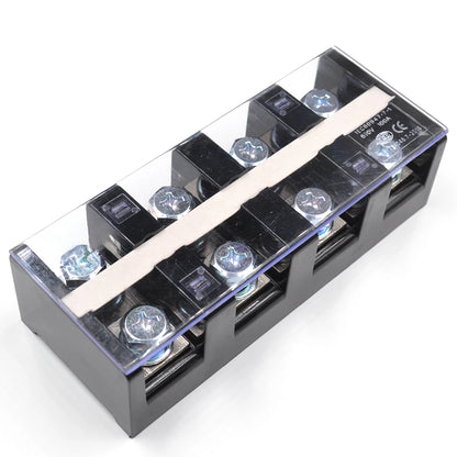 QTB-10004 101A 25mm2 High Current Barrier Terminal Block 4 Pole Screw Type Power Connector for Industrial Use