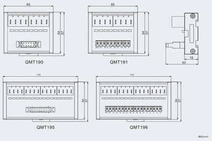 QMT191  E-CON Connects the Terminal Station PNP/NPN Input Output Terminal Block With LED Light