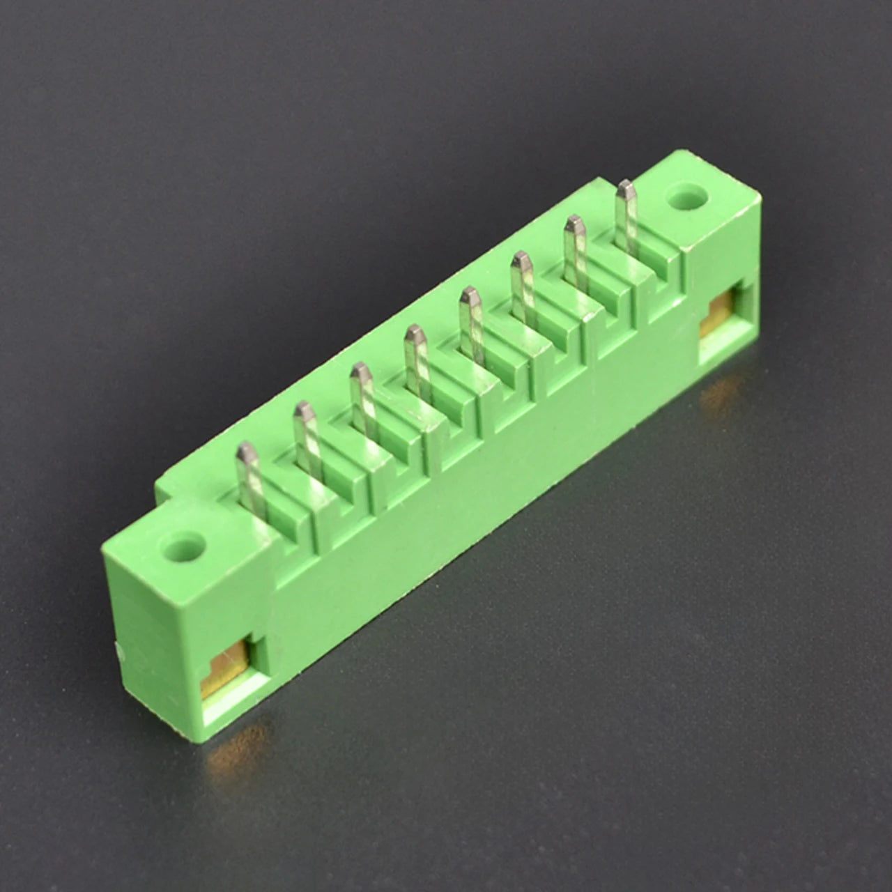 QS-350VF-8P  PCB Terminal Blocks 3.50mm Pitch 8P 300V 10A Green High Strength Screw Connector with Flange Plug in Terminal Block