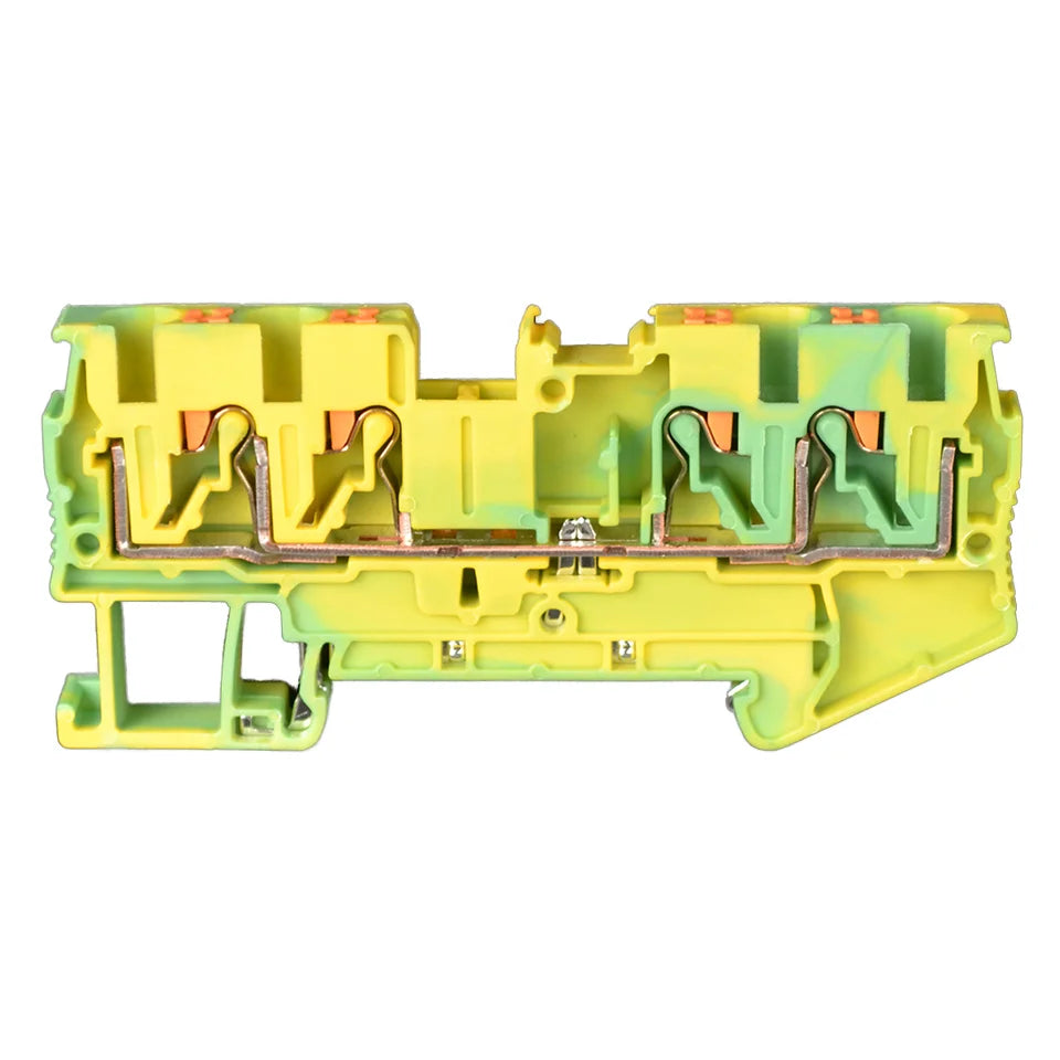 QPT4/2*2PE  PT 4-QUATTRO-PE - Protective Conductor Terminal Block Earth Grounding 800V 32A Din Rail Install Mounting