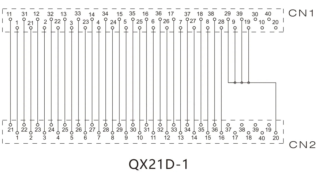 QX21D-1 AWG28 40P/ MIL 40P/MIL Cable PLC I/O Cable Copper Flexible Insulated Wires and Cables  0.5-1 Meter for Delta Plc Moudle