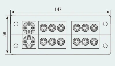 CES 24/9 SET Nylon Cable Entry Systems Variable Diameter Sealing Frame Pre-Cut Cable Entry Plate Sealing Solution