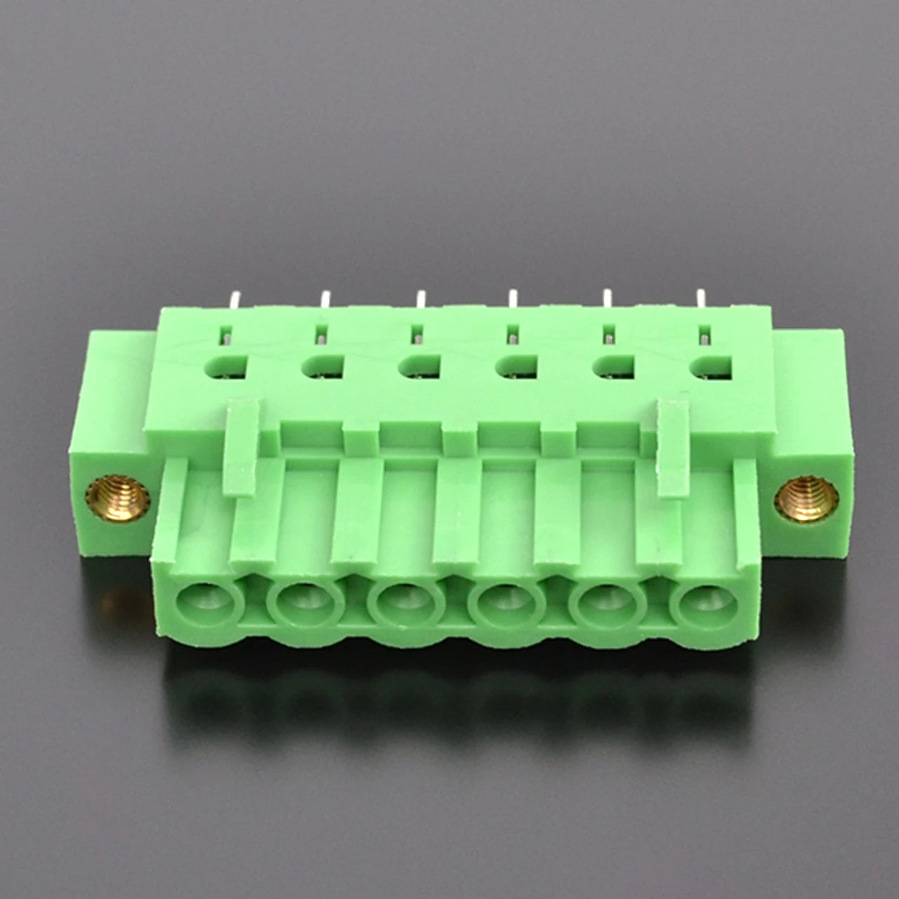 QSP-508VF-6P 5.08mm Pitch 6P PCB Terminal Block Connector Green Simple Cheap Durable  PCB Terminal Blocks Types With Flange