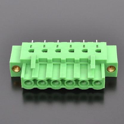 QSP-508VF-6P 5.08mm Pitch 6P PCB Terminal Block Connector Green Simple Cheap Durable  PCB Terminal Blocks Types With Flange