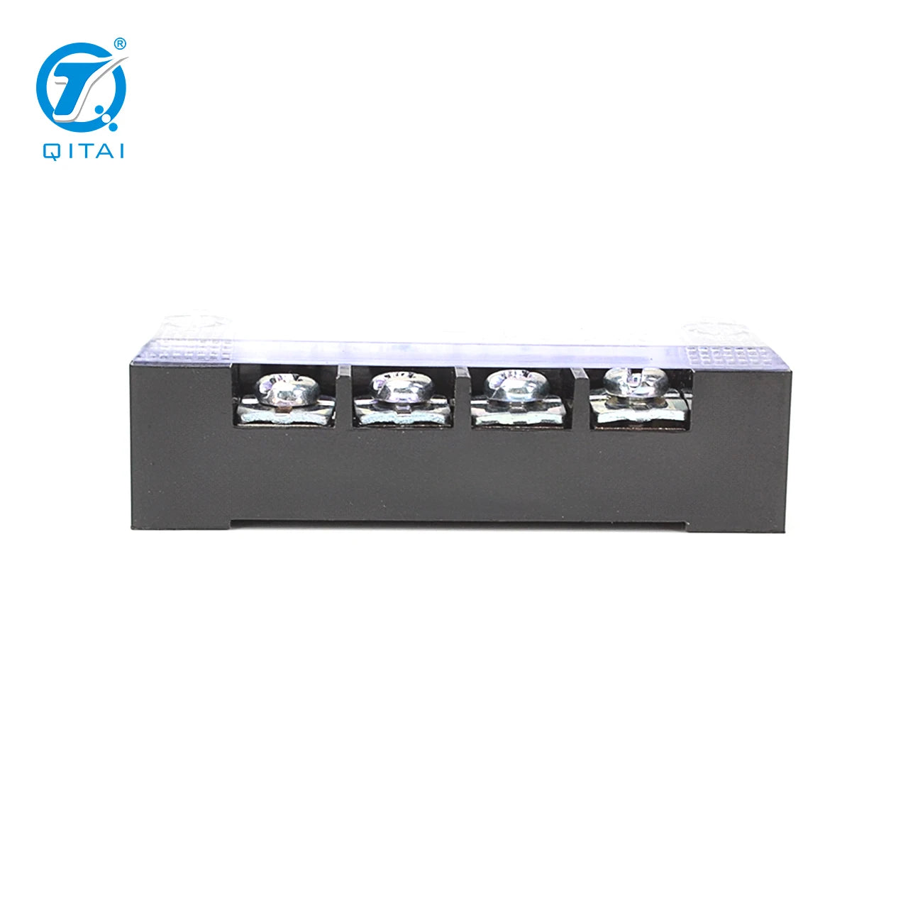 QTB-2504 32A Wire Barrier Block Terminal Strip Easy Installation Professional Brass 4 Bits Fixed Dual Row Terminal Strip