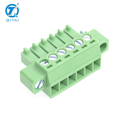 QPV-350 3.5mm Pcb Terminal Block Pluggable Terminal Block 6 Pin Screw Terminal 2-24P Customization Male and Female Connection