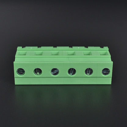 QPRB-762-6P  Green PA Material PCB Terminal Blocks with 7.62mm Pitch Durable Male and Female Connections