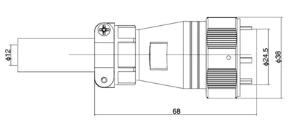 PTX 28-12A Industrial Waterproof Aviation Adapter Plug Electrical Connector 2-26P Multi Application Connector 7A