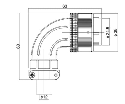 PT 28F-26D  Industrial Waterproof Aviation Adapter Plug Electrical Connector 2-26P Multi Application Connector