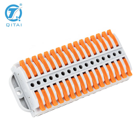 KV233-500T-16P 16P 250V 32A Cable Connector Orange Mini Quick Connector Splicing Terminal Independent Management Wire Conductor