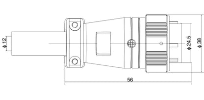 PT 28F-12A  Industrial Waterproof Aviation Adapter Plug Electrical Connector 2-26P Multi Application Connector