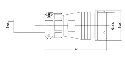 PTX 28-19K  Industrial Waterproof Aviation Adapter Plug Electrical Connector 2-26P Multi Application Connector