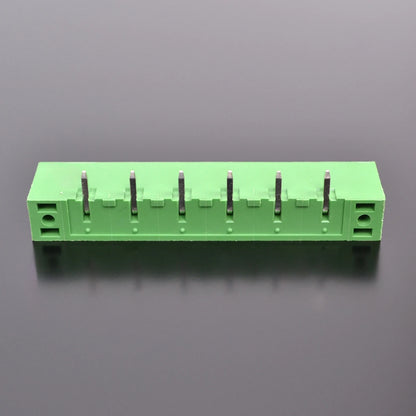 QS-762RF-6P PCB Terminal Blocks 7.62mm Pitch 6P 300V 15A Green High Strength Screw Connector With Flange
