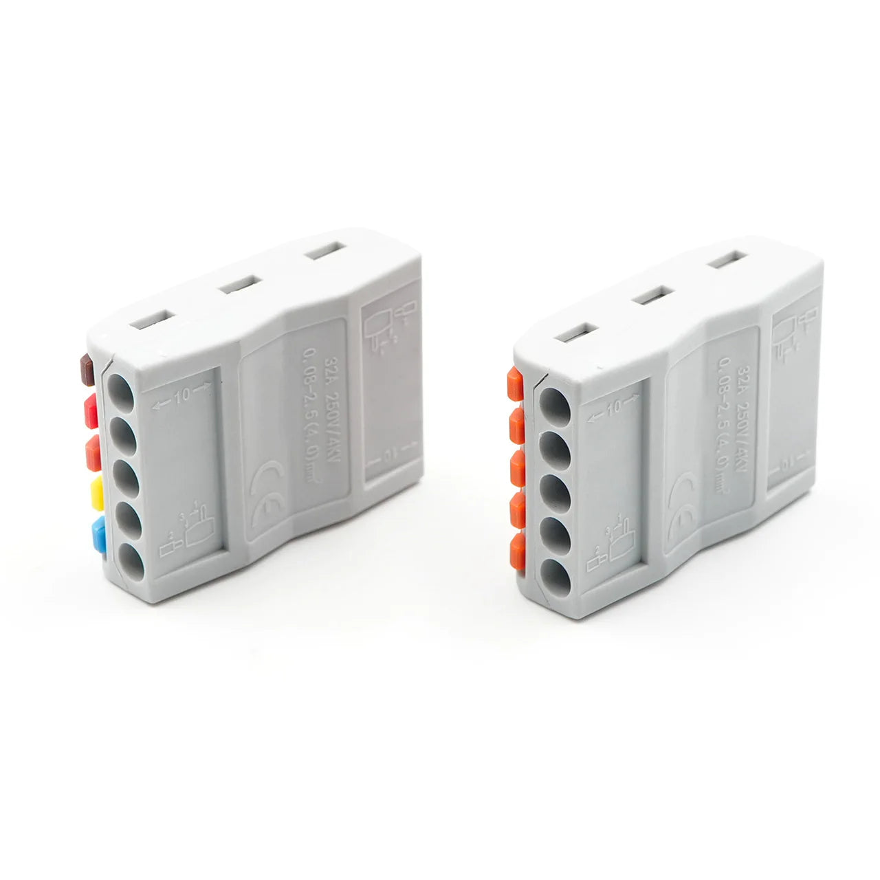 QPCT-2 Series 2/3/4/5 Pin Mini Wire Quick Auto Wiring Lever Electrical Connectors Push in Terminal Blocks for Home Decoration
