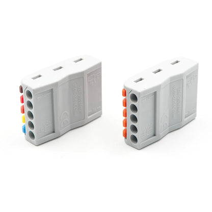 QPCT-2 Series 2/3/4/5 Pin Mini Wire Quick Auto Wiring Lever Electrical Connectors Push in Terminal Blocks for Home Decoration