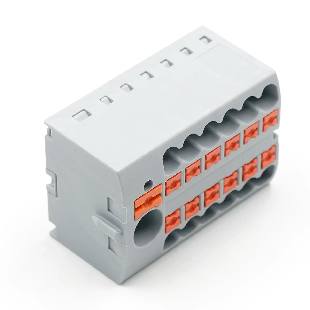 QPTFX 6/12*2.5 Distribution Terminal Block 690V 24A Panel Mount Wire Connector for Industrial Control Cabinets