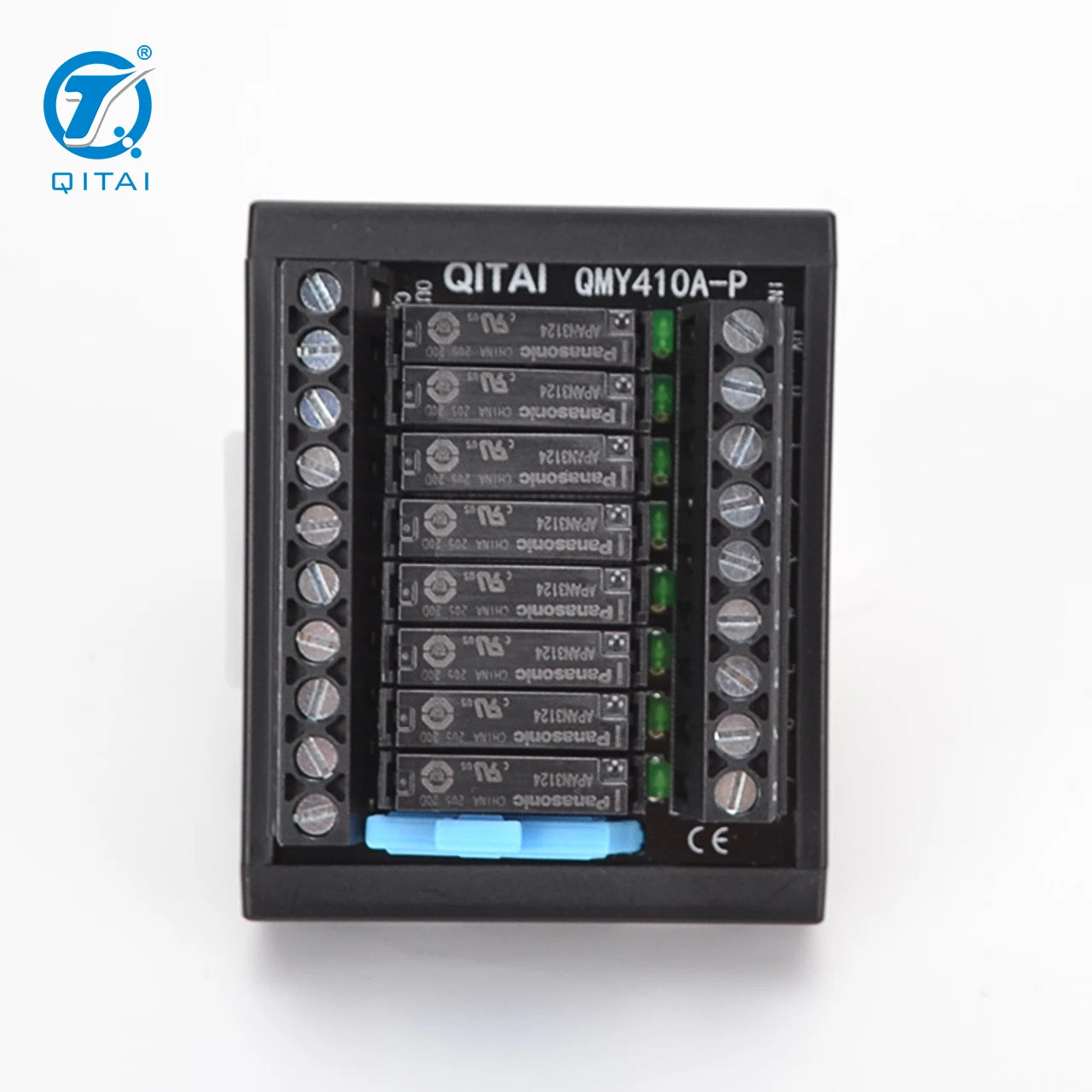 Miniature NPN 8-Bit Electromagnetic Relay Module DC24V 1A 250VAC/30VDC for 35mm DIN Rail with Surge Suppression Circuit