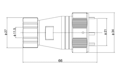 PTG24-12A  24MM Professional Aviation Wire Connectors Manufacturer CNC Electrical Equipment 2-14 Pin Waterproof Connector