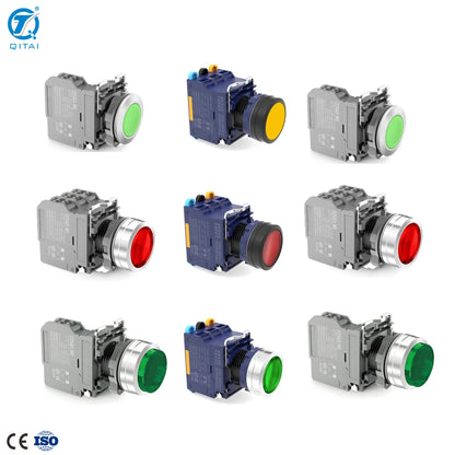 22mm 16 QDN Aluminum ABS Metal Marine Push Button Switches Selector Switch Waterproof IP53 10A 1NO Emergency Stop Start Function
