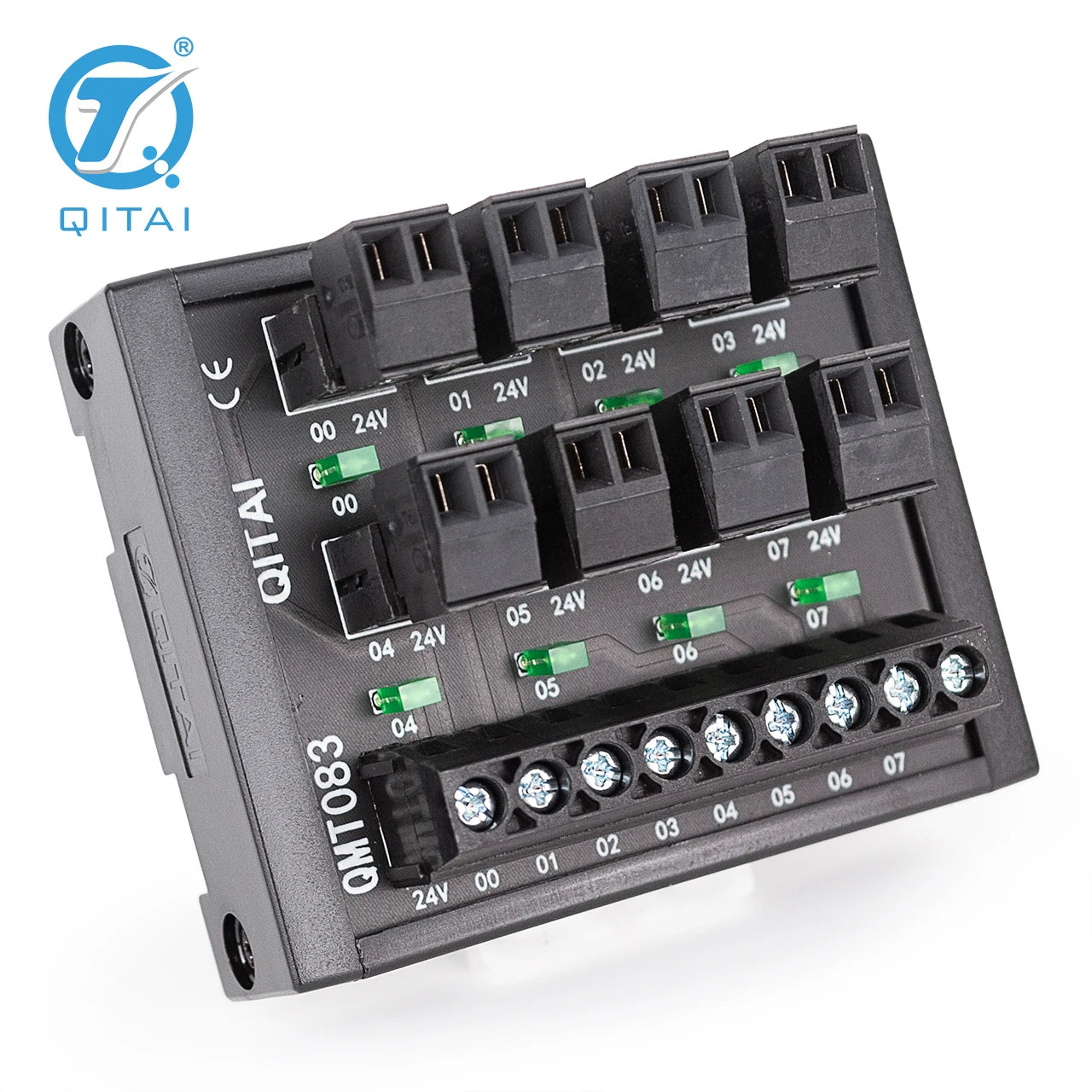QMT083  8 Bit Output Terminal Block DC24V 1A PLC Module Connect with LED Light Remote Control