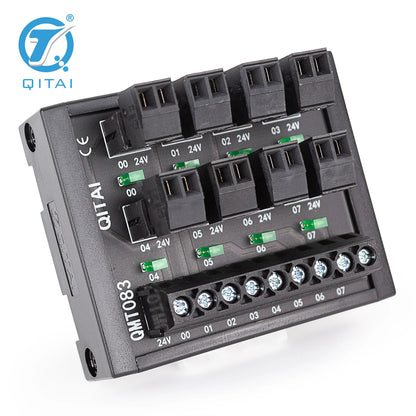 QMT083  8 Bit Output Terminal Block DC24V 1A PLC Module Connect with LED Light Remote Control