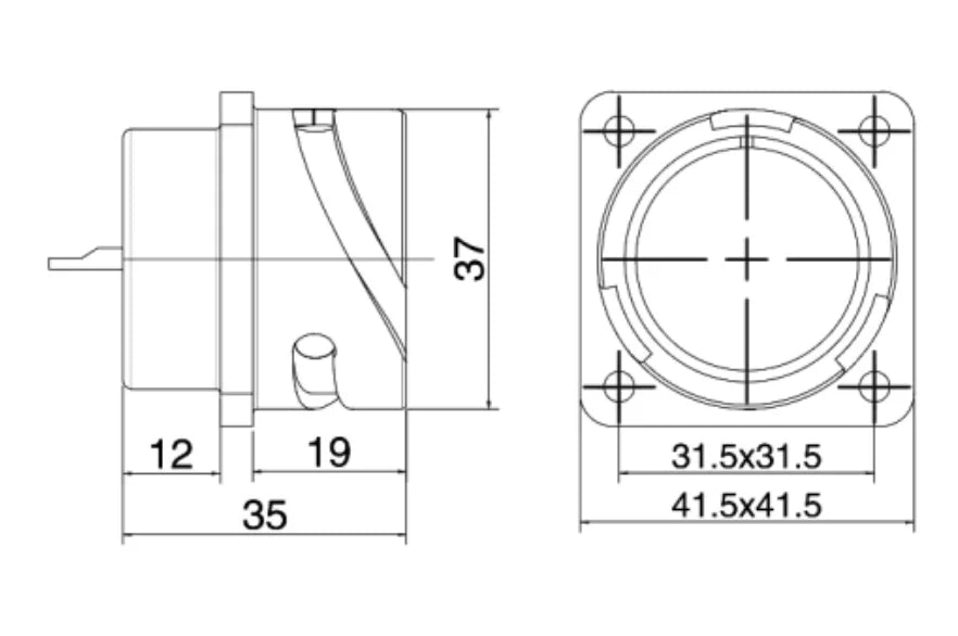 QITAI K32-8H Industrial Waterproof Aviation Adapter Socket Electrical Connector 8P Power Microwave Multi-Application PC Pipe